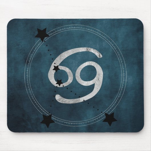 Kanker van de blauwgroen blauwe zone van Crab Blac Muismat (Voorkant)