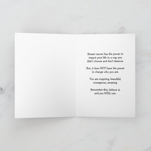 Kanker van de borst - herinner Who u bent Kaart (Binnen)