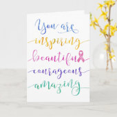 Kanker van de borst - herinner Who u bent Kaart (Gele Bloem)