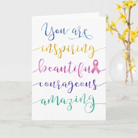 Kanker van de borst - herinner Who u bent Kaart (Gele Bloem)