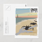 Kanker van de Crab Zodiac Briefkaart (Voorkant / Achterkant)