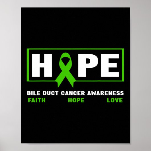 Kanker van de galwegen - Hoop Galwegkanker Bewustz Poster (Voorkant)