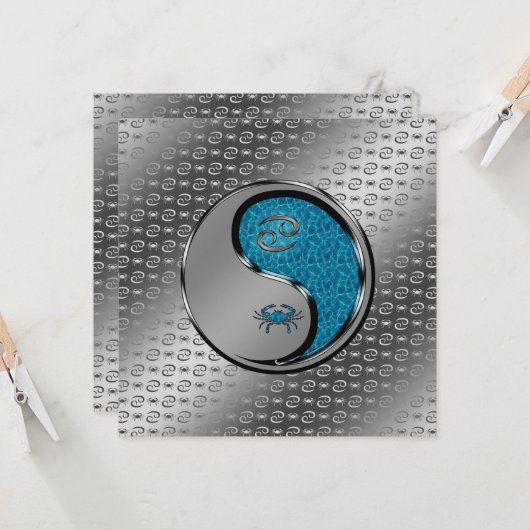 Kanker van de krab kaart (Voorkant / Achterkant in situ)