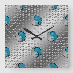 Kanker van de krab vierkante klok