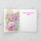 Kanker van de strijd encouragemet kaart (Binnen)