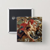 Kanker, van de Tekenen van de Zodiac Vierkante Button 5,1 Cm (Voorkant /achterkant)