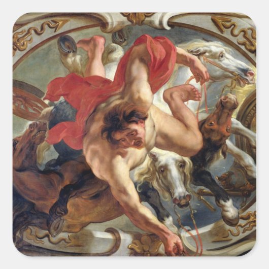 Kanker, van de Tekenen van de Zodiac Vierkante Sticker (Voorkant)