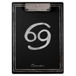 Kanker van de zilvergehamerde zilvervormde astrolo klembord