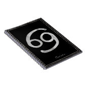 Kanker van de zilvergehamerde zilvervormde astrolo notitieboek (Rechterzijde)