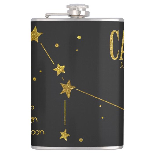 Kanker van het krab Star-teken Heupfles (Voorkant)