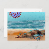 Kanker vecht tegen het virus briefkaart (Voorkant / Achterkant)