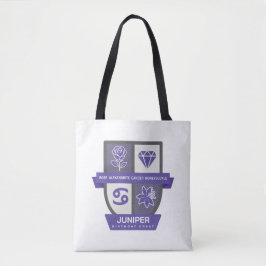 Kanker Verjaardag Crest™ voor 22-30 juni Tote Bag