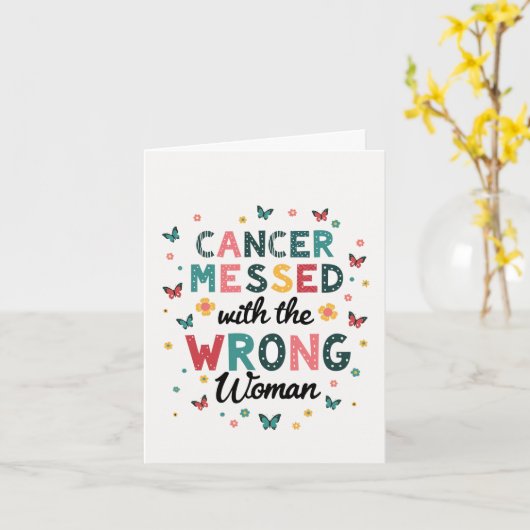 Kanker verpest de verkeerde persoon kaart (Gele Bloem)