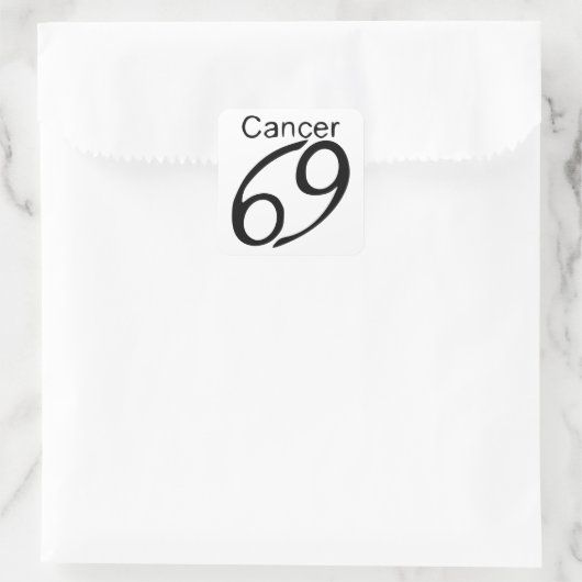 Kanker Vierkante Sticker (Tas)