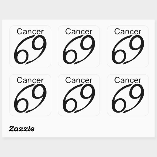 Kanker Vierkante Sticker (Vel)