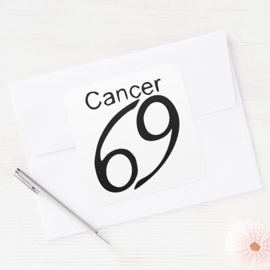 Kanker Vierkante Sticker (Envelop)