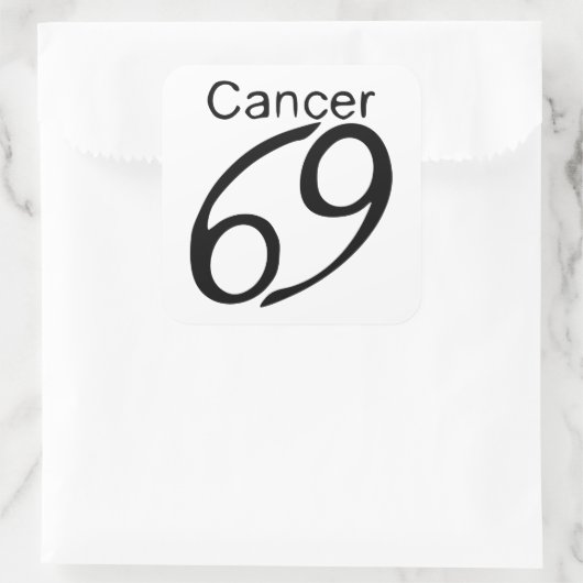 Kanker Vierkante Sticker (Tas)