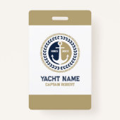 Kanker voor blauwe en gouden zeeschepen badge (Achterkant)