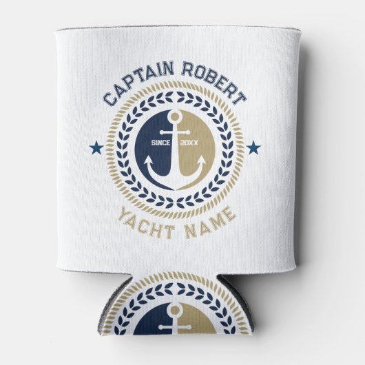 Kanker voor blauwe en gouden zeeschepen blikjeskoeler (Voorkant)