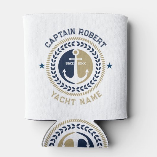 Kanker voor blauwe en gouden zeeschepen blikjeskoeler (Achterkant)