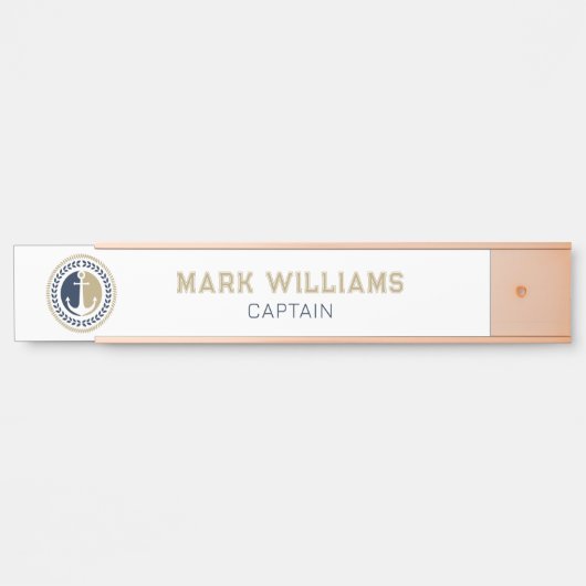 Kanker voor blauwe en gouden zeeschepen deurbordje (Voorkant)