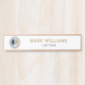 Kanker voor blauwe en gouden zeeschepen deurbordje (Voorkant)