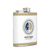 Kanker voor blauwe en gouden zeeschepen heupfles (Rechts)