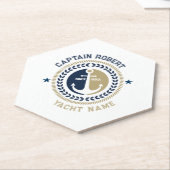 Kanker voor blauwe en gouden zeeschepen kartonnen onderzetters (Schuin)