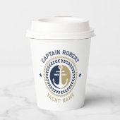 Kanker voor blauwe en gouden zeeschepen papieren bekers (Achterkant)