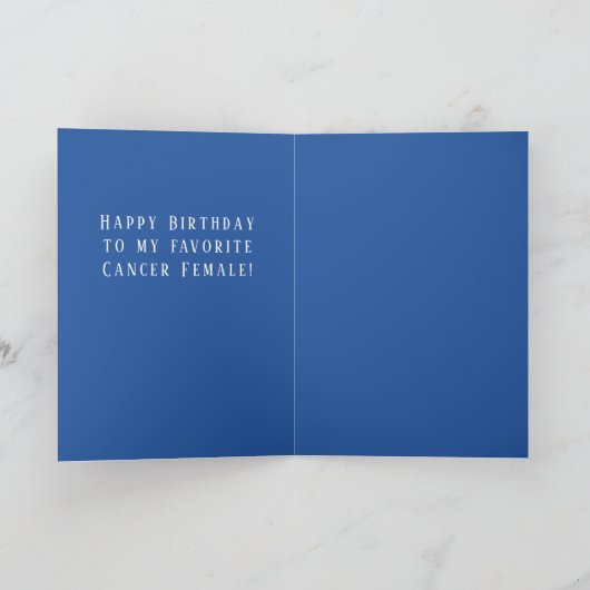 Kanker Vrouw Verjaardag Kaart (Binnen)