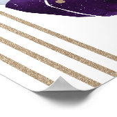 Kanker Vrouwelijk Paarse Zodiac Design Poster (Hoek)