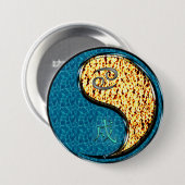 Kanker & Vuur Hond Ronde Button 7,6 Cm (Voorkant /achterkant)