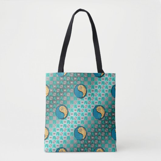 Kanker & Vuur Hond Tote Bag (Voorkant)