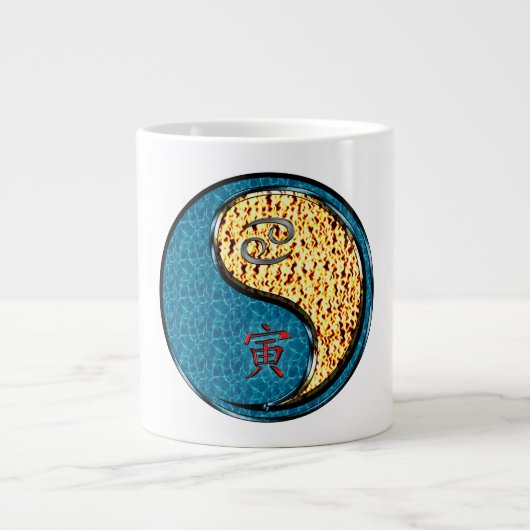 Kanker & Vuur Tijger Grote Koffiekop (Voorkant)