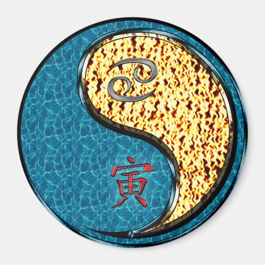 Kanker & Vuur Tijger Magneet (Voorkant)