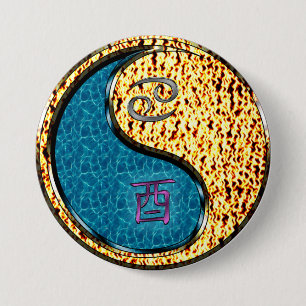Kanker & Vuurhaan Ronde Button 7,6 Cm