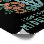 Kanker waar ik niet genoeg middelvingers voor heb poster (Hoek)