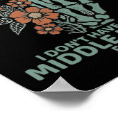 Kanker waar ik niet genoeg middelvingers voor heb poster (Hoek)