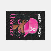 Kanker Warrior Black Woman Borstkanker Bewustzijn Fleece Deken (Voorkant (Horizontaal))