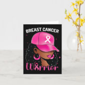 Kanker Warrior Black Woman Borstkanker Bewustzijn Kaart (Gele Bloem)