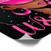 Kanker Warrior Black Woman Borstkanker Bewustzijn Poster (Hoek)