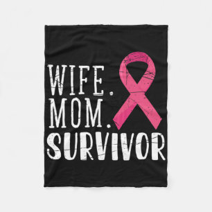 Kanker Warrior Vrouwen Gift Idee Borstkanker Bewus Fleece Deken