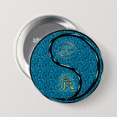 Kanker & Water Draak Ronde Button 7,6 Cm (Voorkant /achterkant)