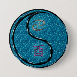 Kanker & Water Haan Ronde Button 7,6 Cm