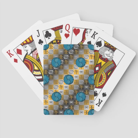 Kanker & Water Paard Pokerkaarten (Achterkant)