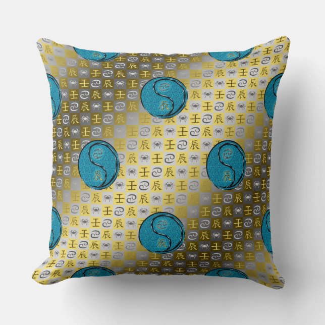 Kanker & Waterdraak Kussen (Voorkant)