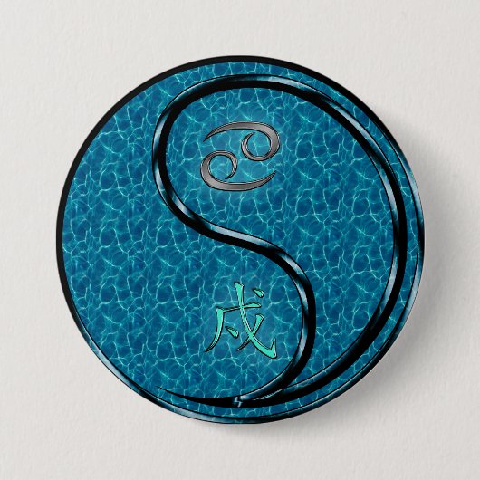 Kanker & Waterhond Ronde Button 7,6 Cm (Voorkant)