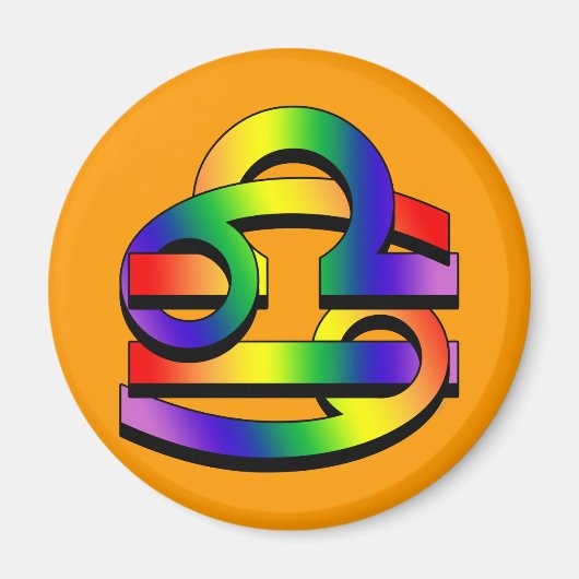 Kanker & Weegschaal GLBT Magneet (Voorkant)