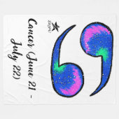 Kanker Worpdekens Fleece Deken (Voorkant (Horizontaal))