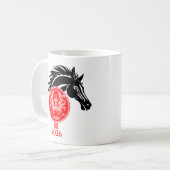 Kanker x Aangepast Jaar van het Paard 2026 Koffiemok (Voorkant links)